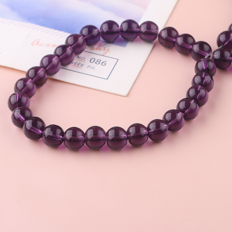 About 75 purple beads 4mm/pack