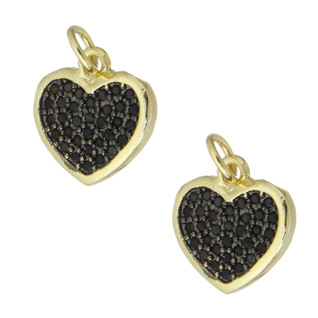 2:gold color plated with black CZ