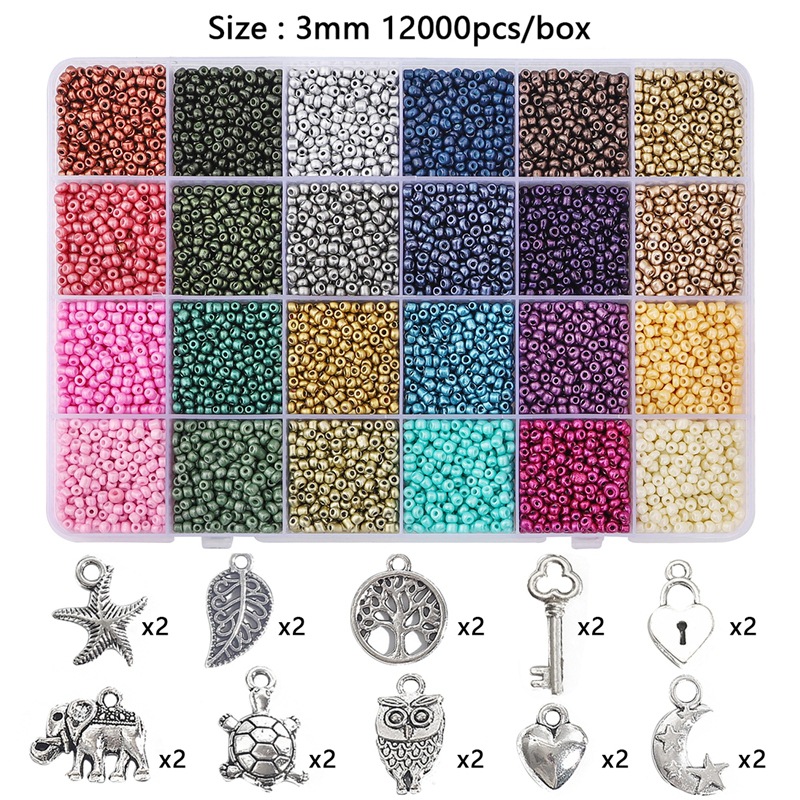 Pearlescent paint rice beads   alloy accessories