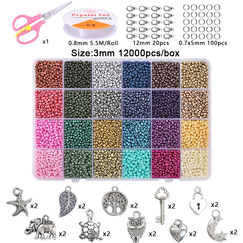 9:Pearlescent Paint Rice Beads   Combination Set