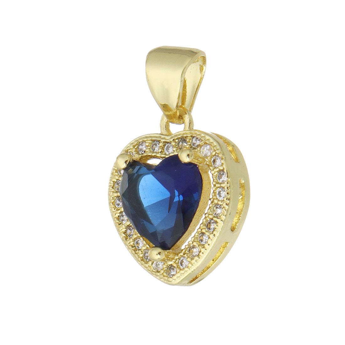  gold color plated with blue CZ