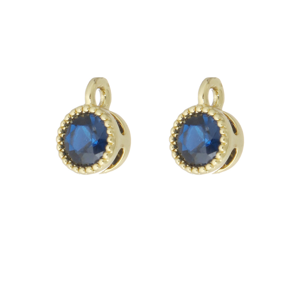 1:gold color plated with blue CZ