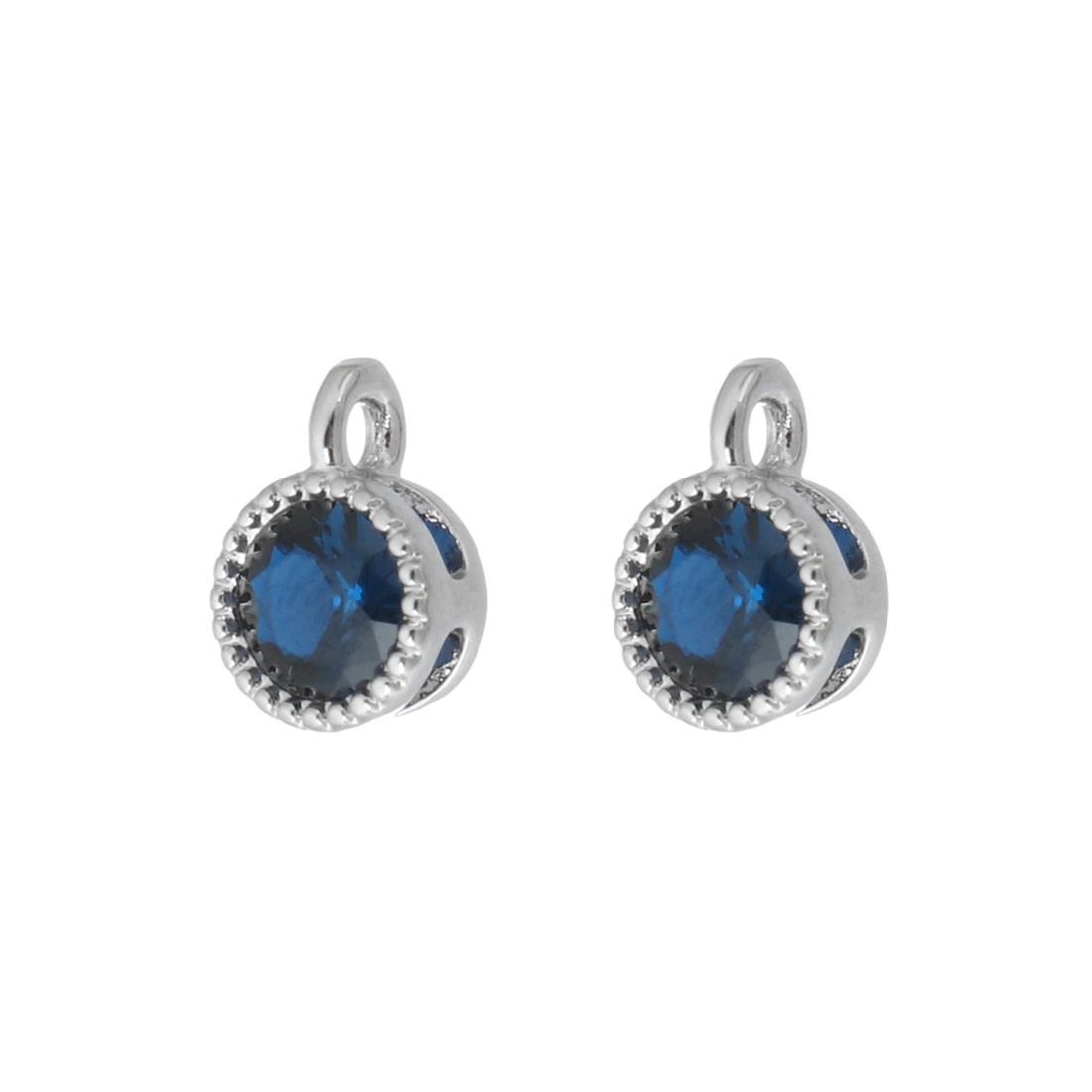 4:platinum plated with blue CZ