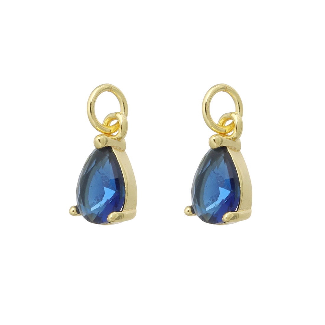 10:gold color plated with blue CZ