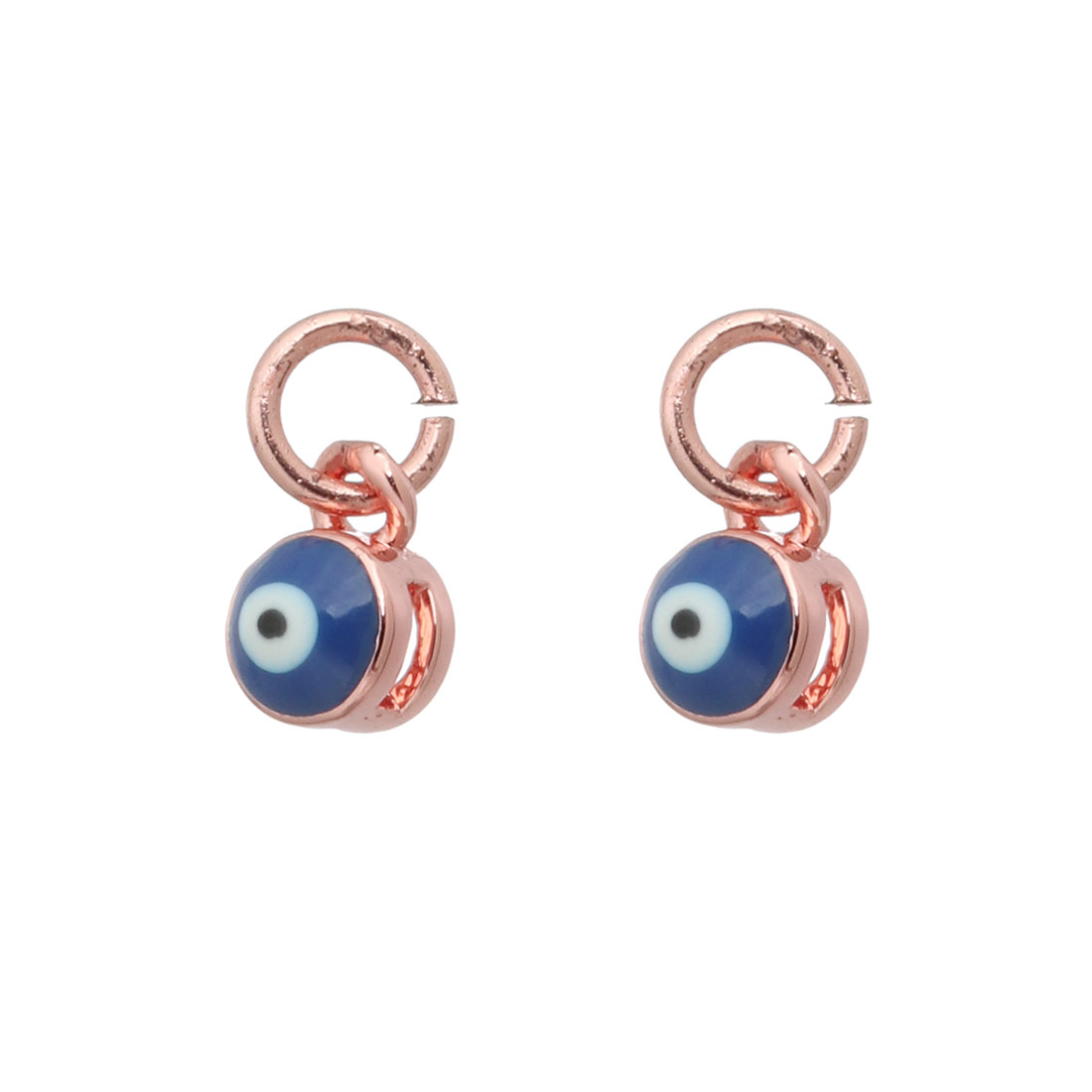 3:rose gold plated met blauwe emaille