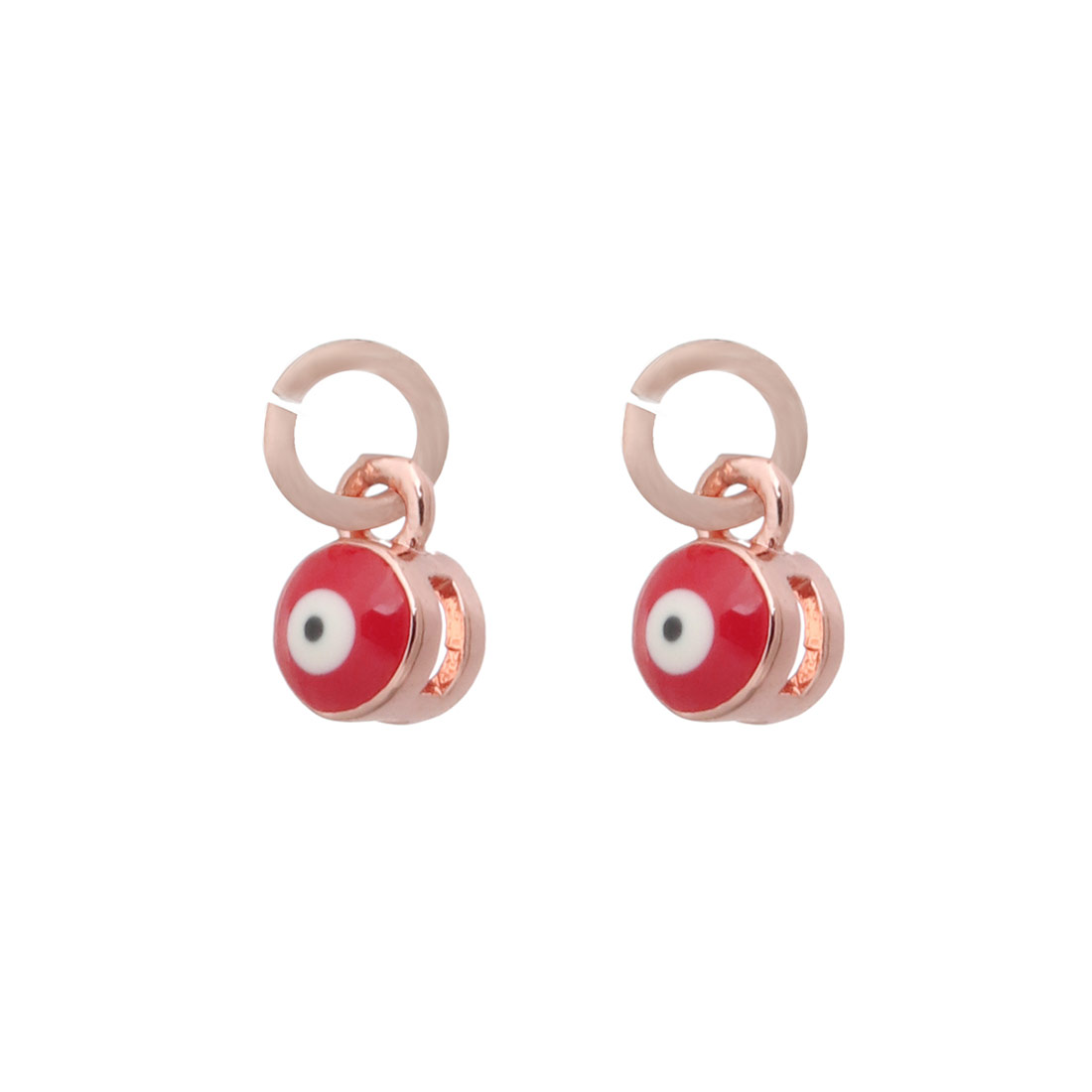 7:rose gold color plated with red enamel