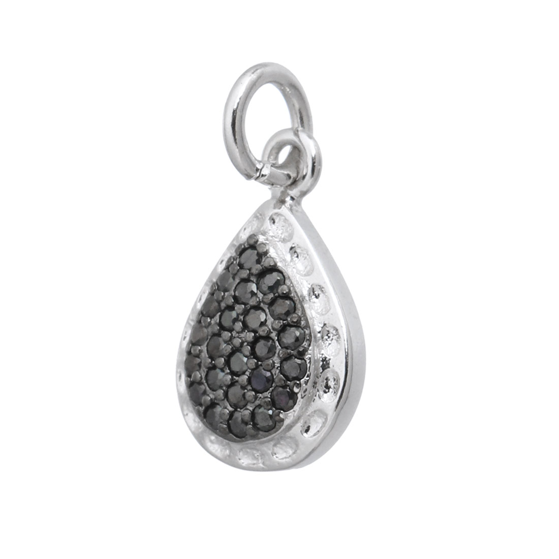 platinum color plated with black CZ