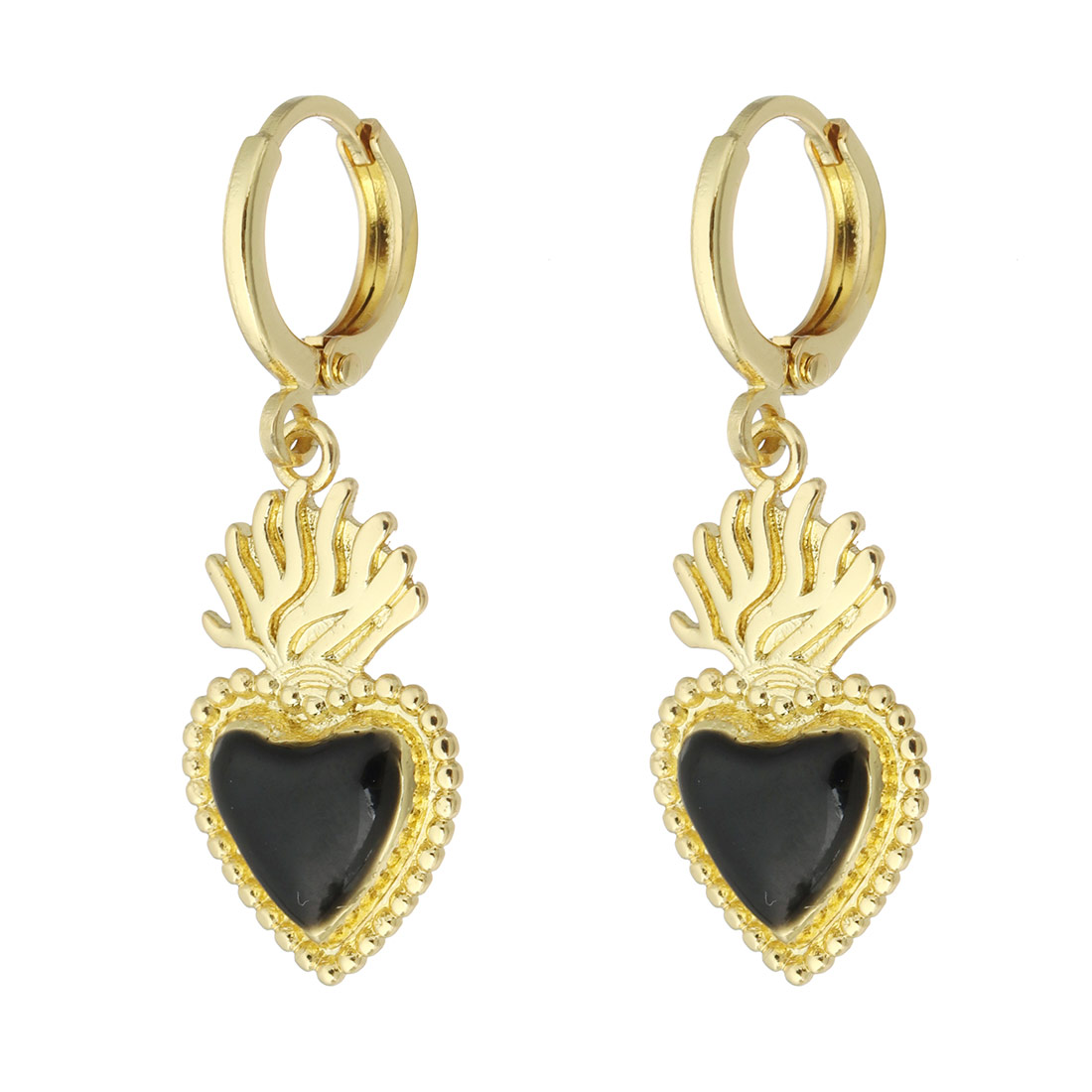 gold color plated with black enamel