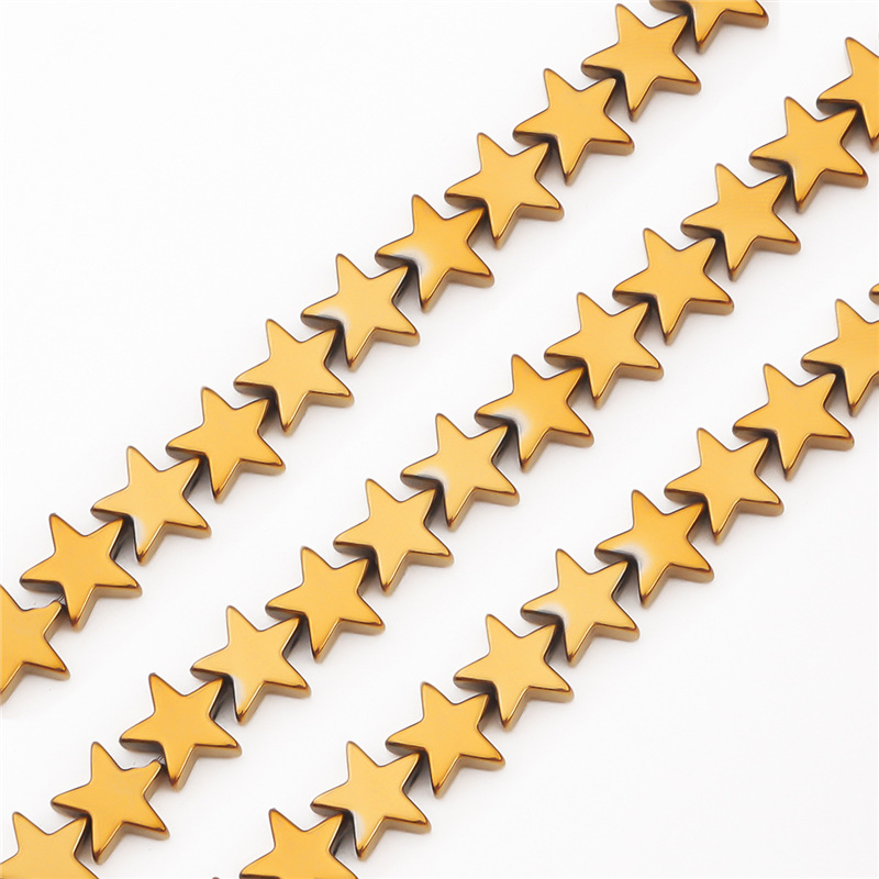 Electroplating gold five-pointed star 4mm aperture