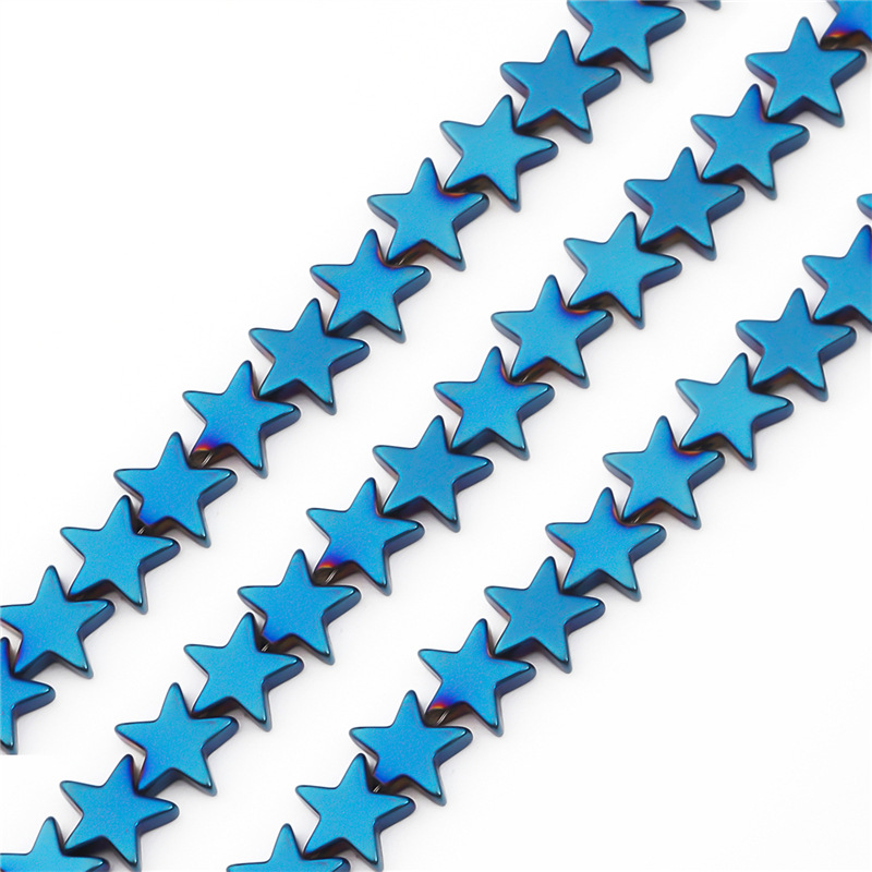 Electroplating navy blue five-pointed star 8mm ape