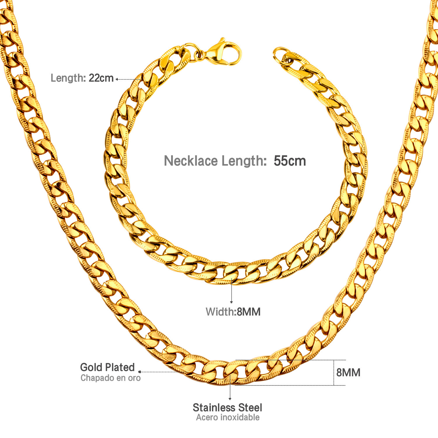 5:Gold Necklace 55cm