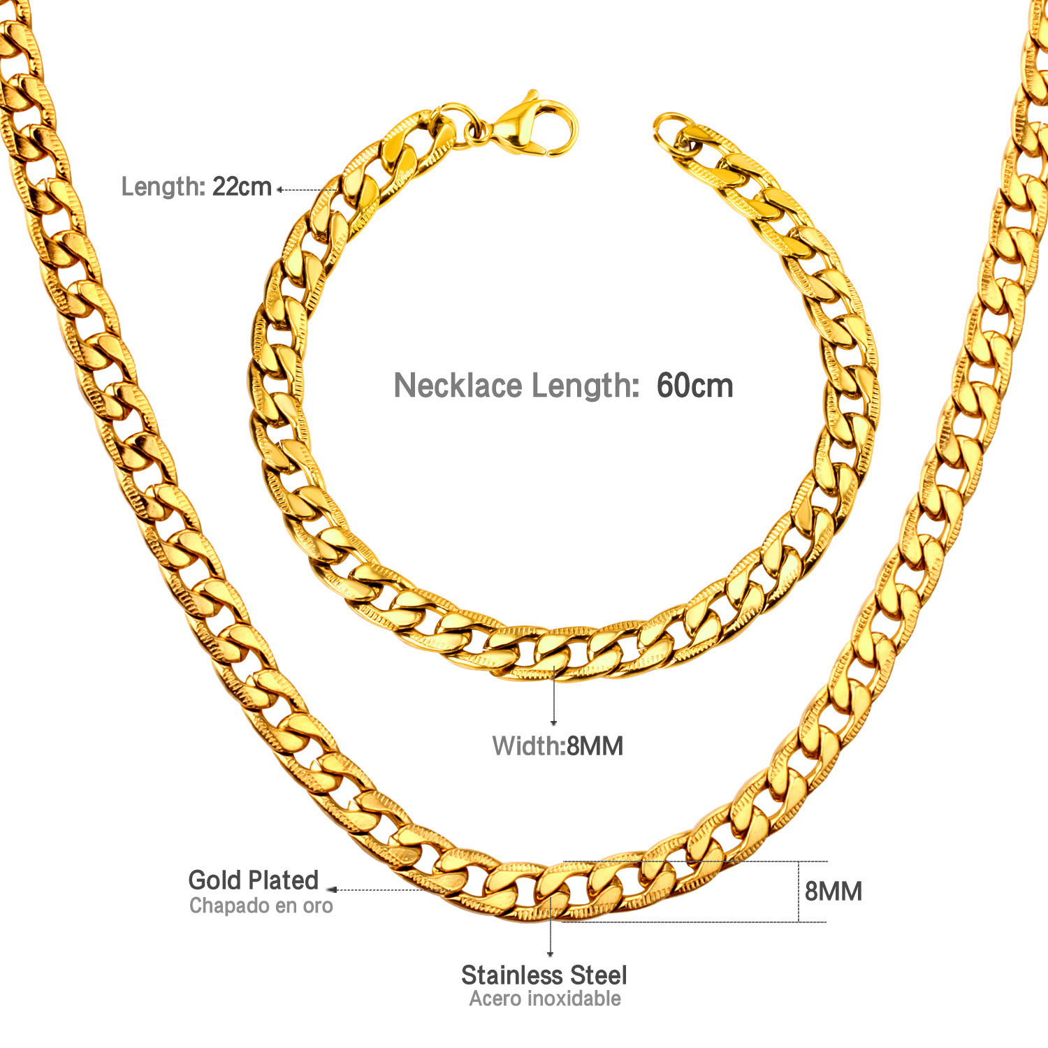 6:Gold Necklace 60cm