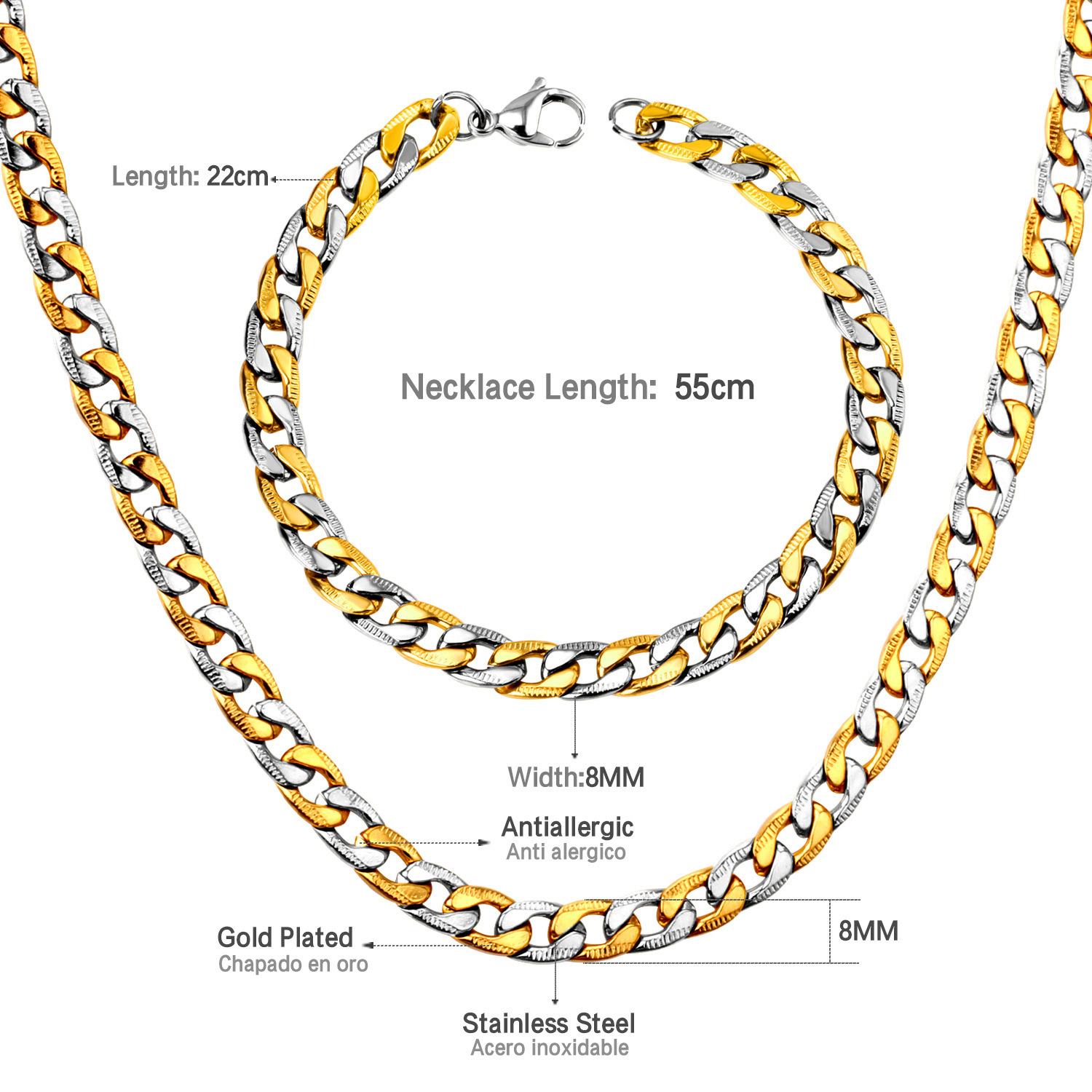 8:Mixed Color Necklace 55cm