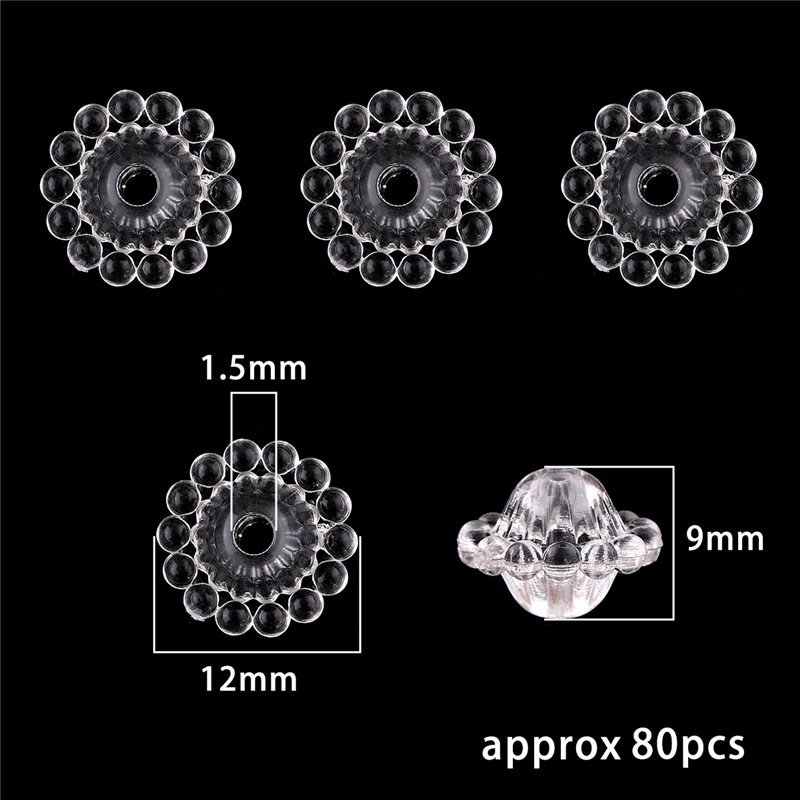 12mm flower-shaped spacer beads 30g/pack about 80