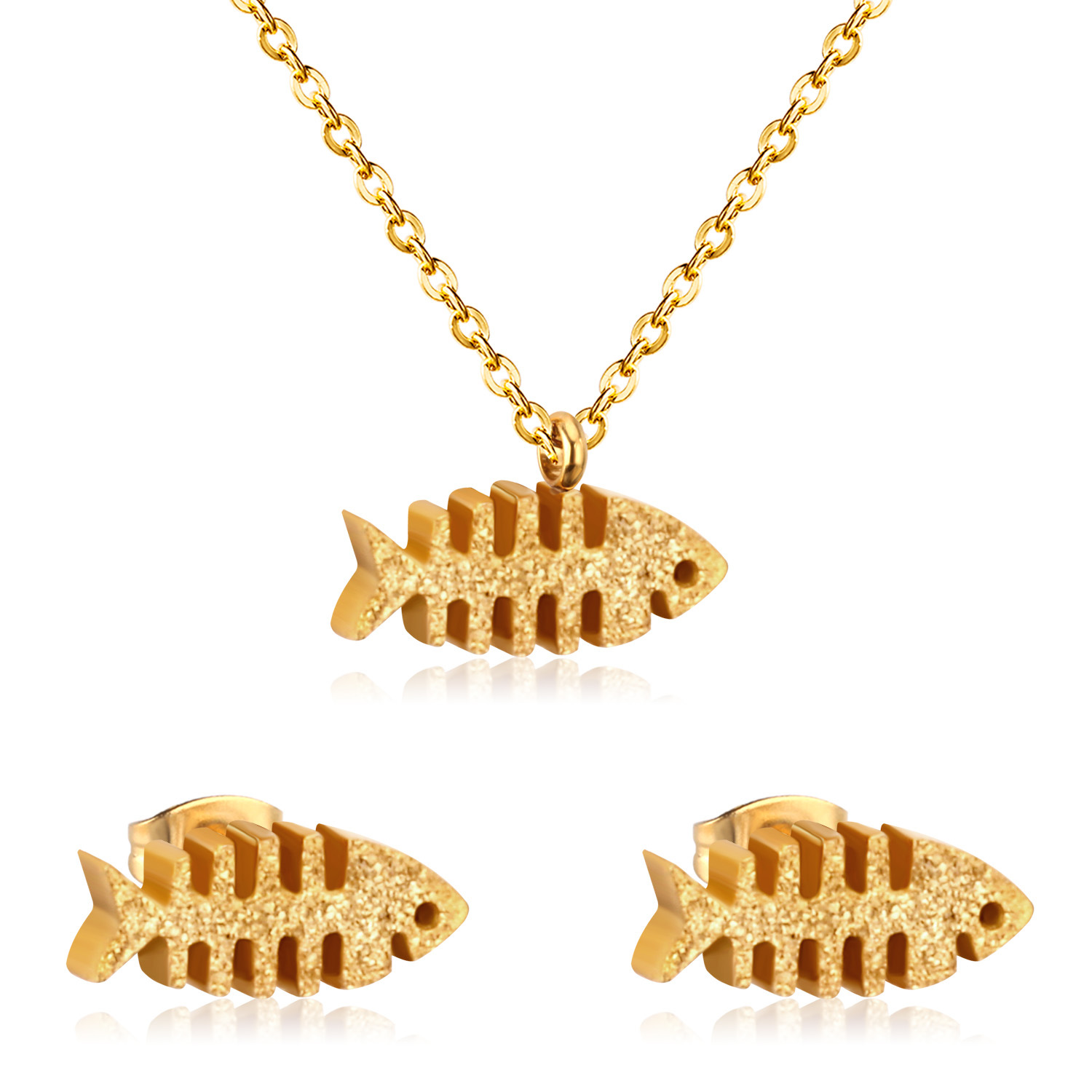 Frosted Gold Fishbone