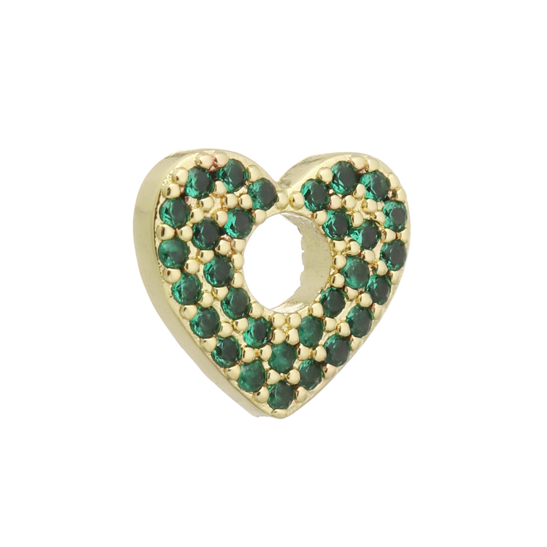 2:gold color plated with green CZ