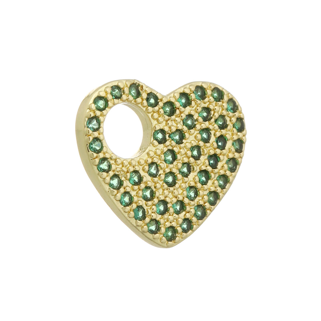 8:gold color plated with green CZ