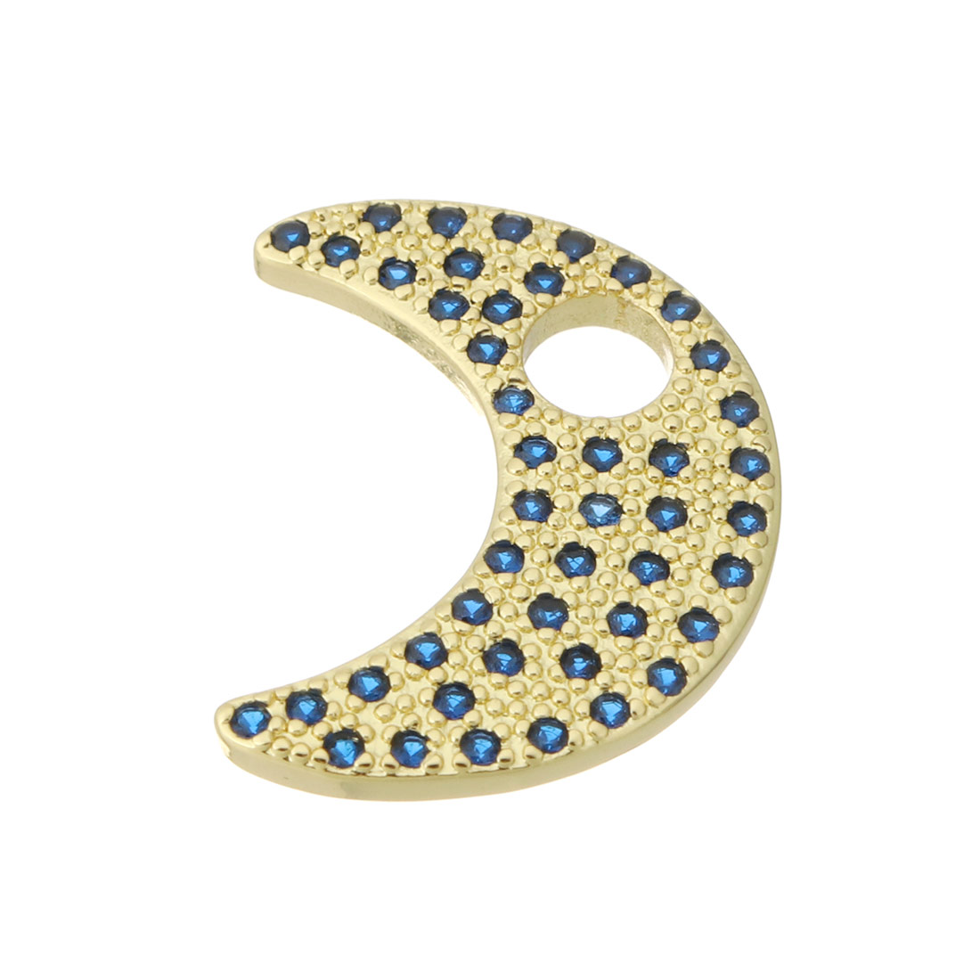 gold color plated with blue CZ