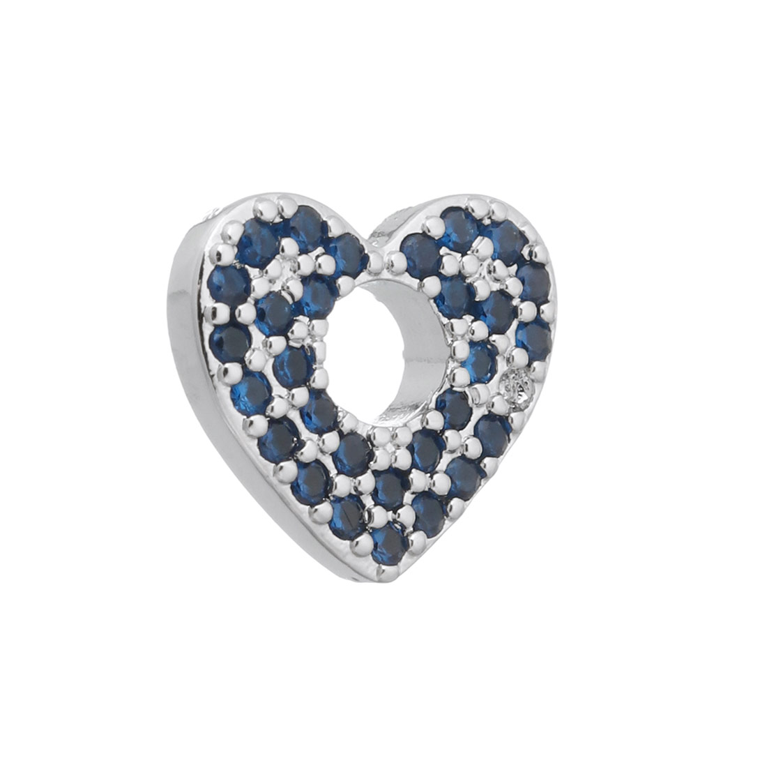 platinum plated with blue CZ