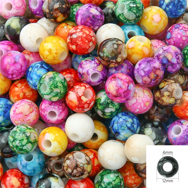 Mixed color 12mm about 30pcs/pack