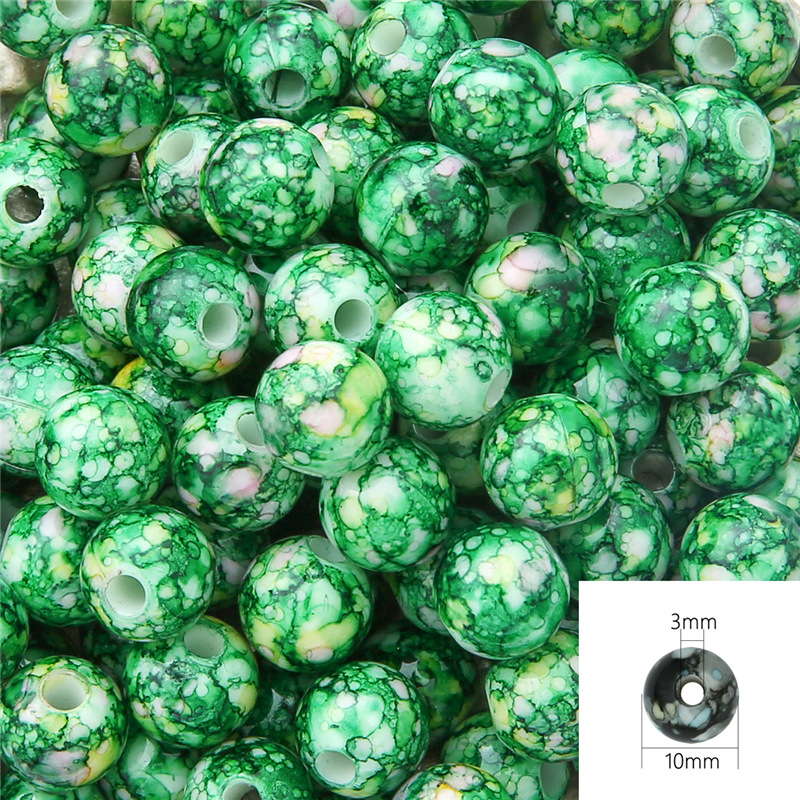 17:Dark green 10mm about 50pcs/pack