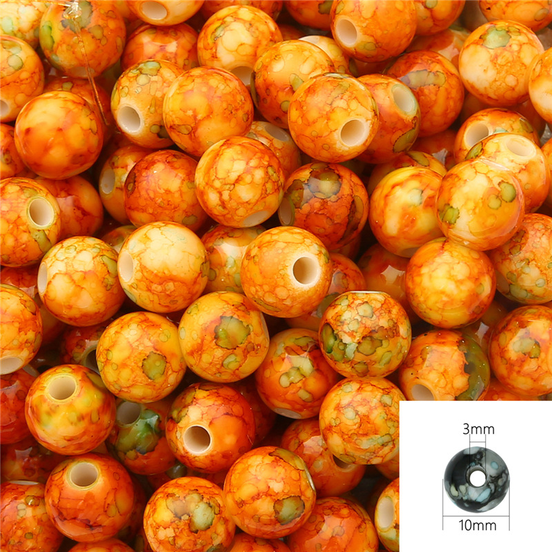 About 50 pcs/pack of orange 10mm