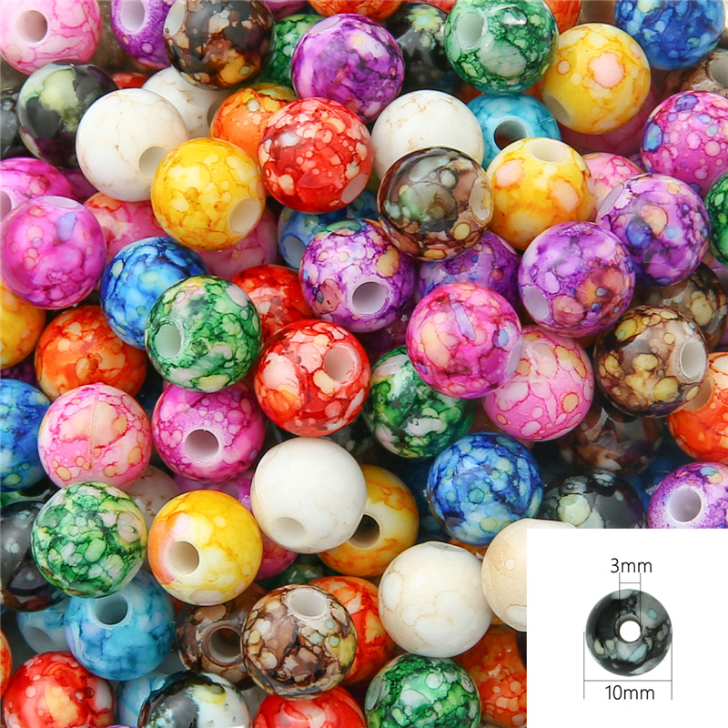 Mixed color 10mm about 50 pcs/pack