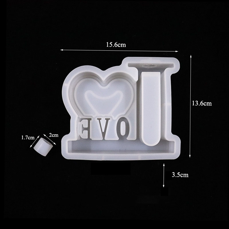 love photo frame flower mold