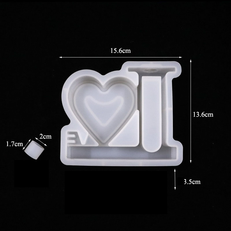 2:love  photo frame flower mold