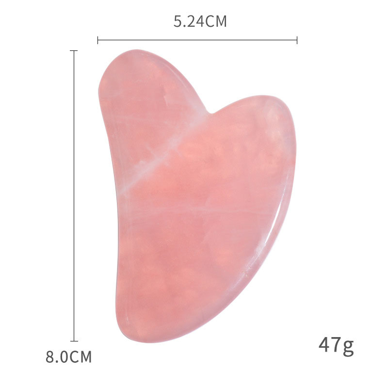 80x52.4mm rose quartz thickened heart-shaped plate