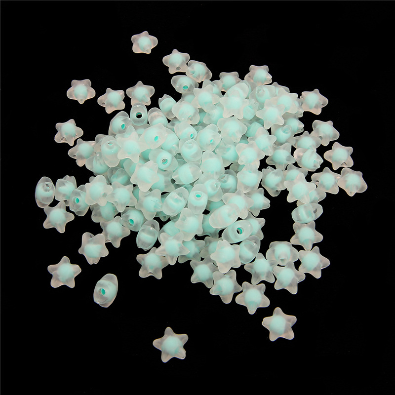 Light turquoise, Matte, star, 11x11.5mm, about 83p