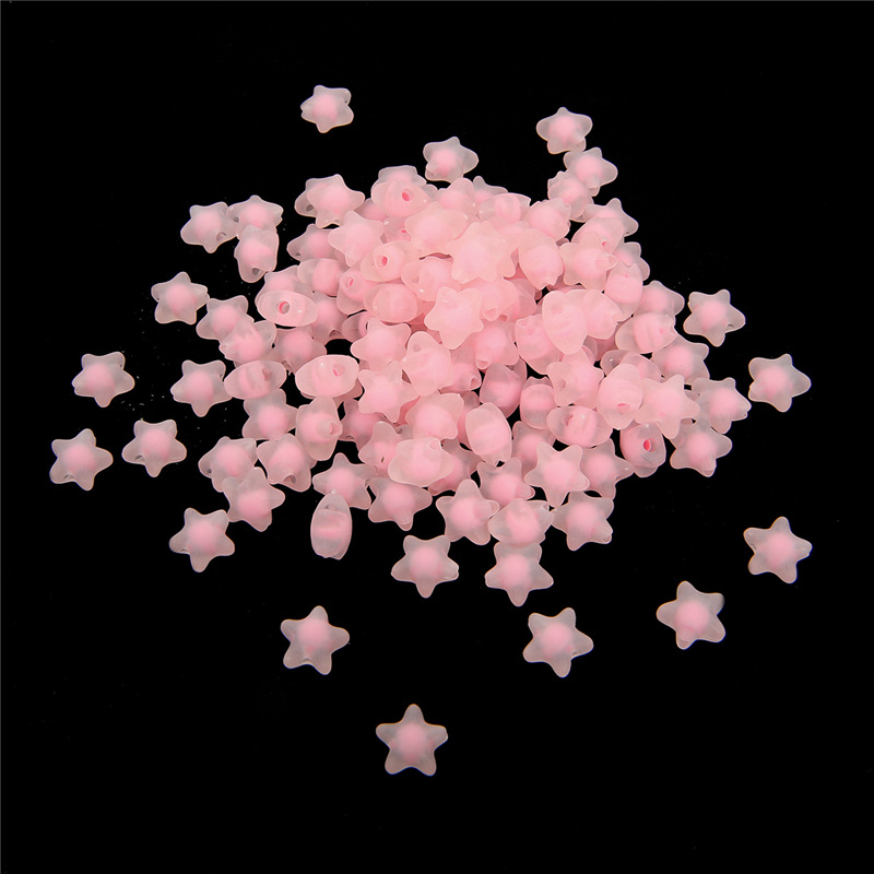 Pink, Matte, star, 11x11.5mm, about 83pcs/bag