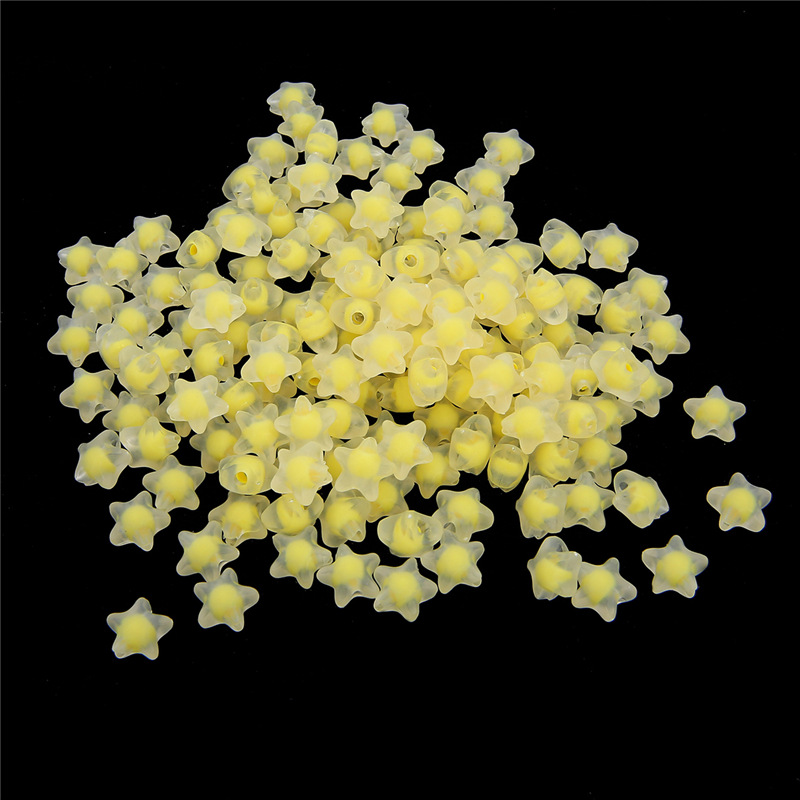 Yellow, Matte, star, 11x11.5mm, about 83pcs/bag