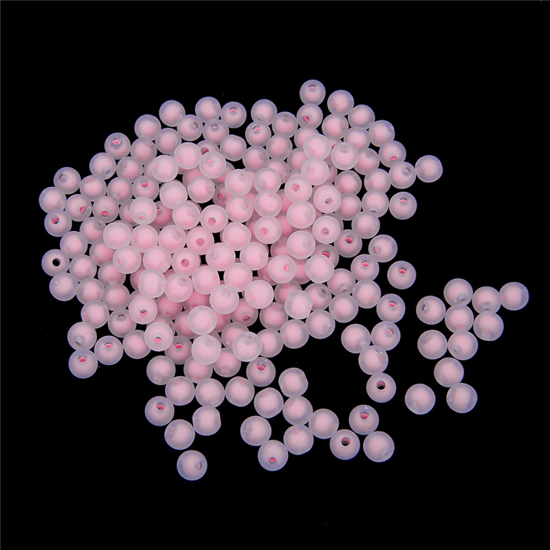 10:Pink round beads frost