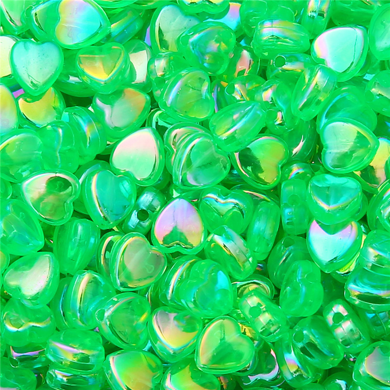 green hearts 100pcs/pack