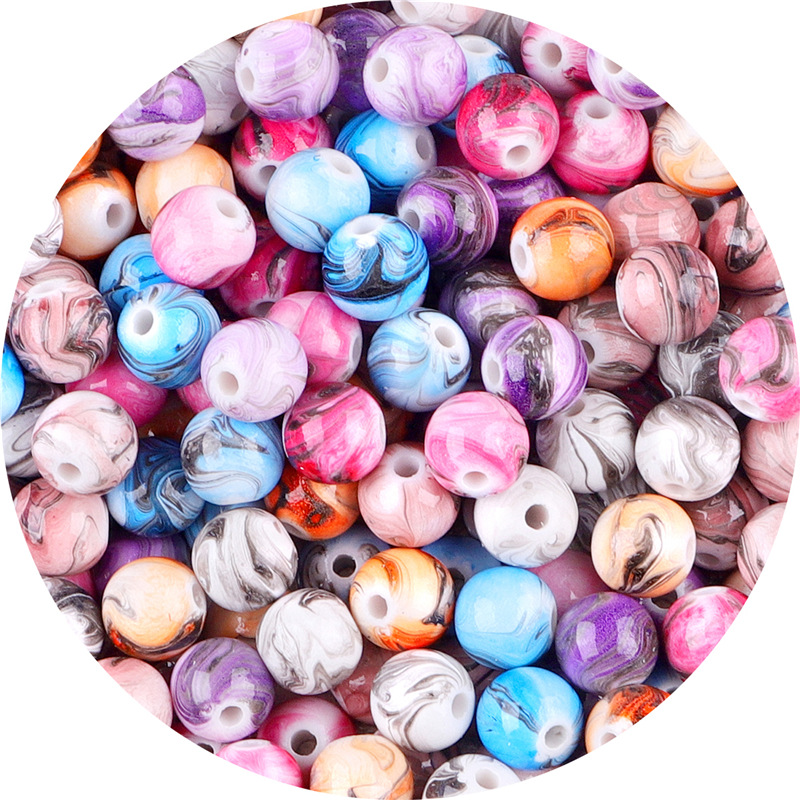 8mm, Hole 1.5mm, mixed color about 100 pcs/ pack