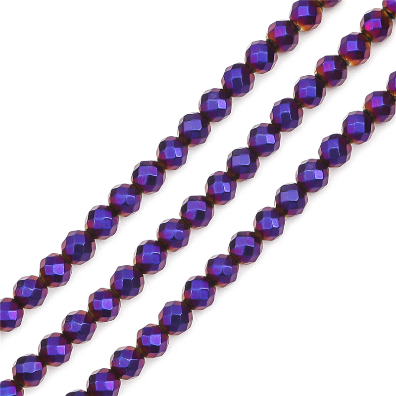 Electroplated purple ball 3mm diameter about 1mm a