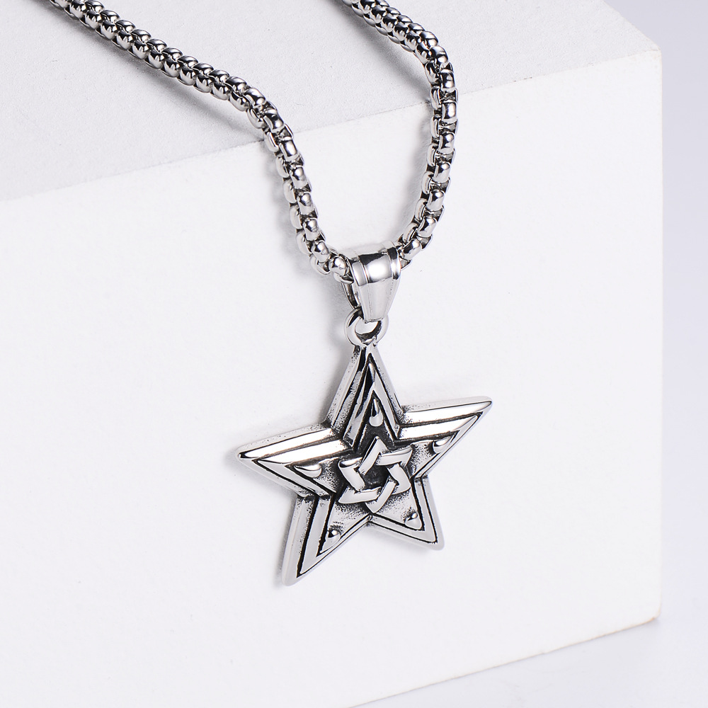 4:【Steel Color】 Pendant with Chain