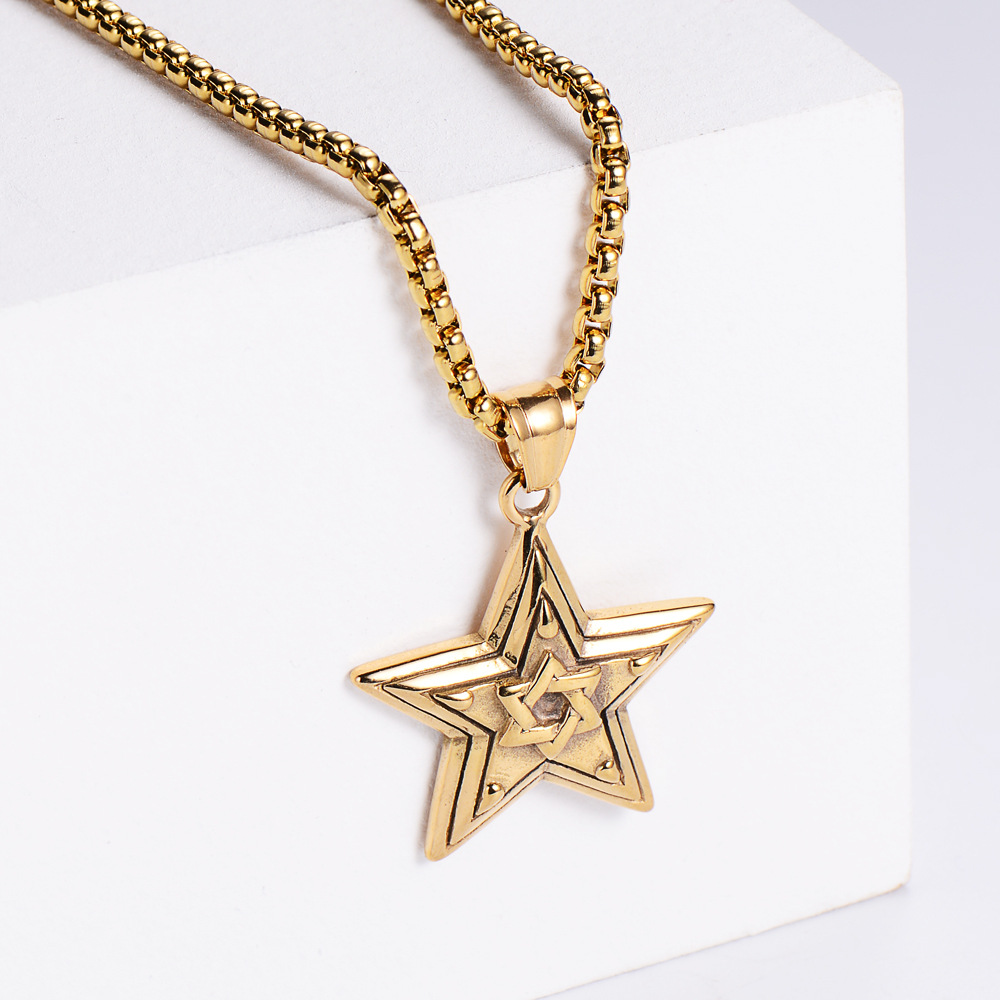 5:【Gold】with chain pendant