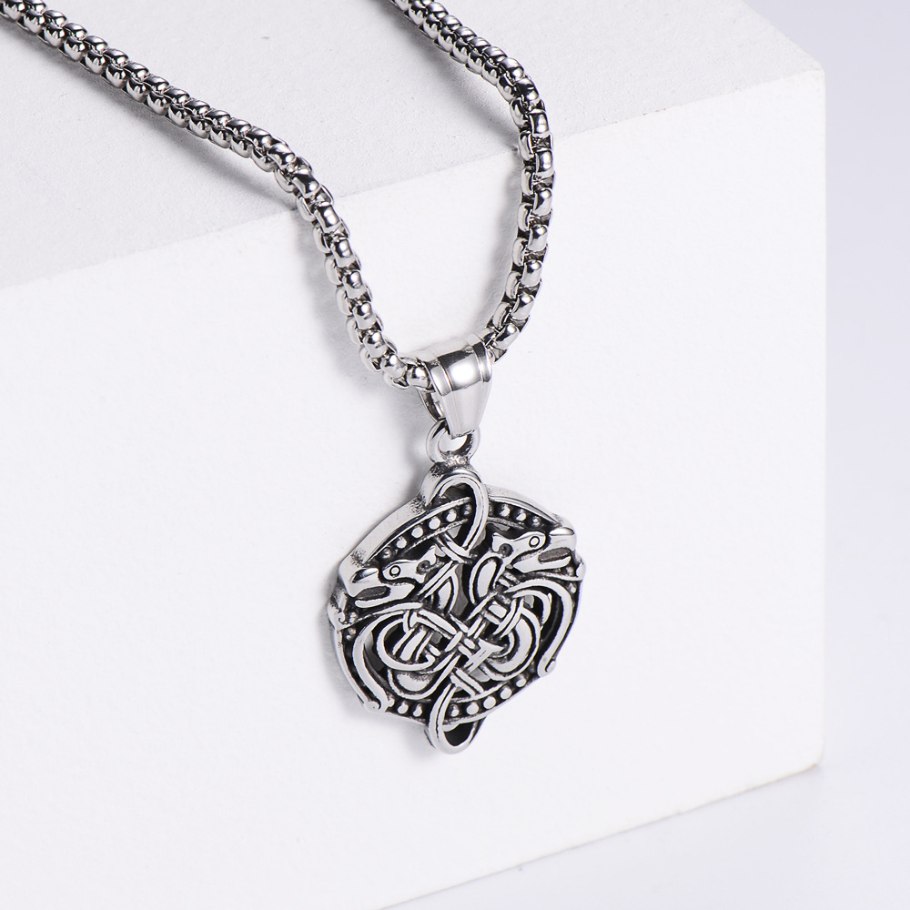 4:【Steel Color】with chain pendant