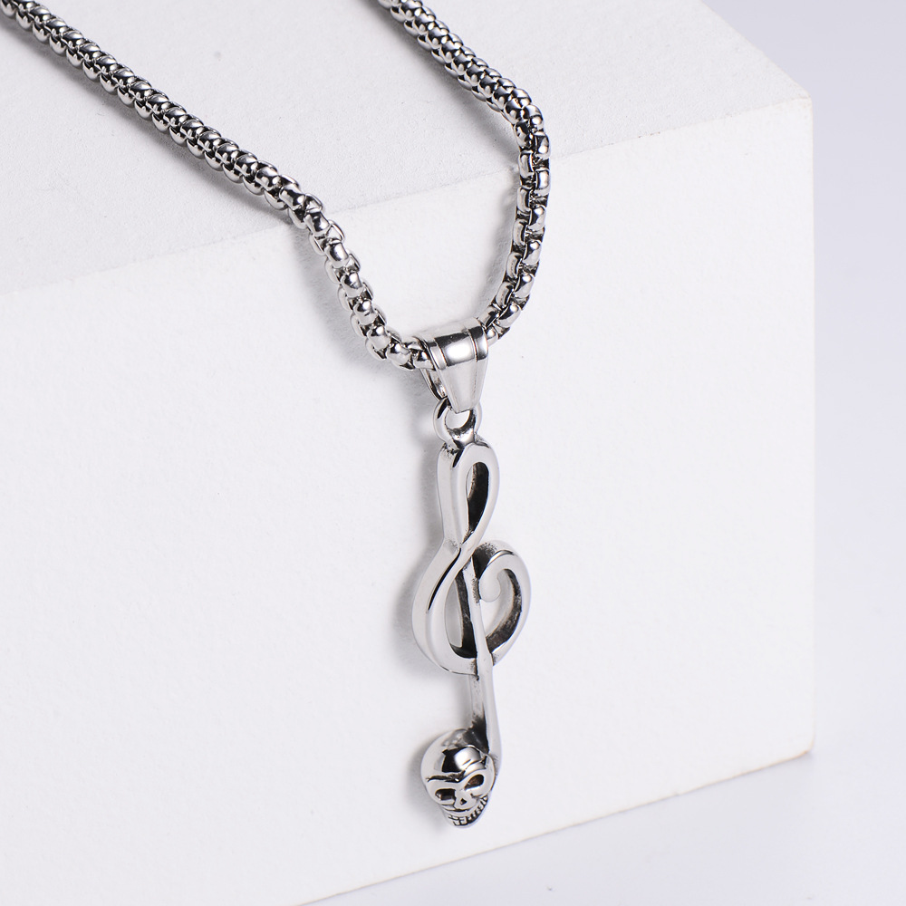 1:【Steel Color】with chain pendant