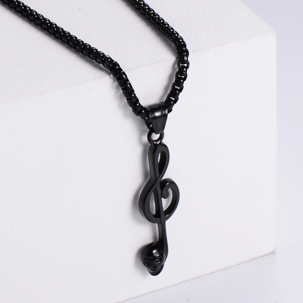 3:【Black】with chain pendant
