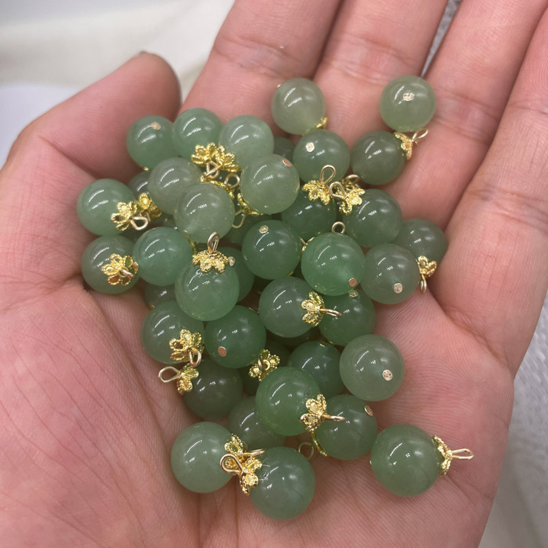 2:Aventurine jade single pendant (without chain) 10mm
