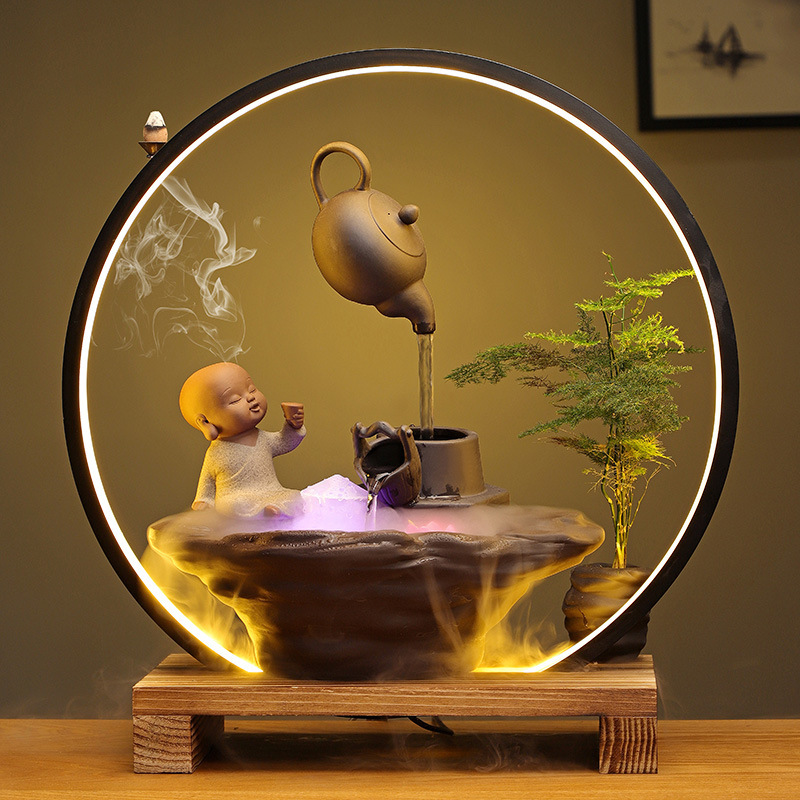 Zen tea blindly with lamp and atomization