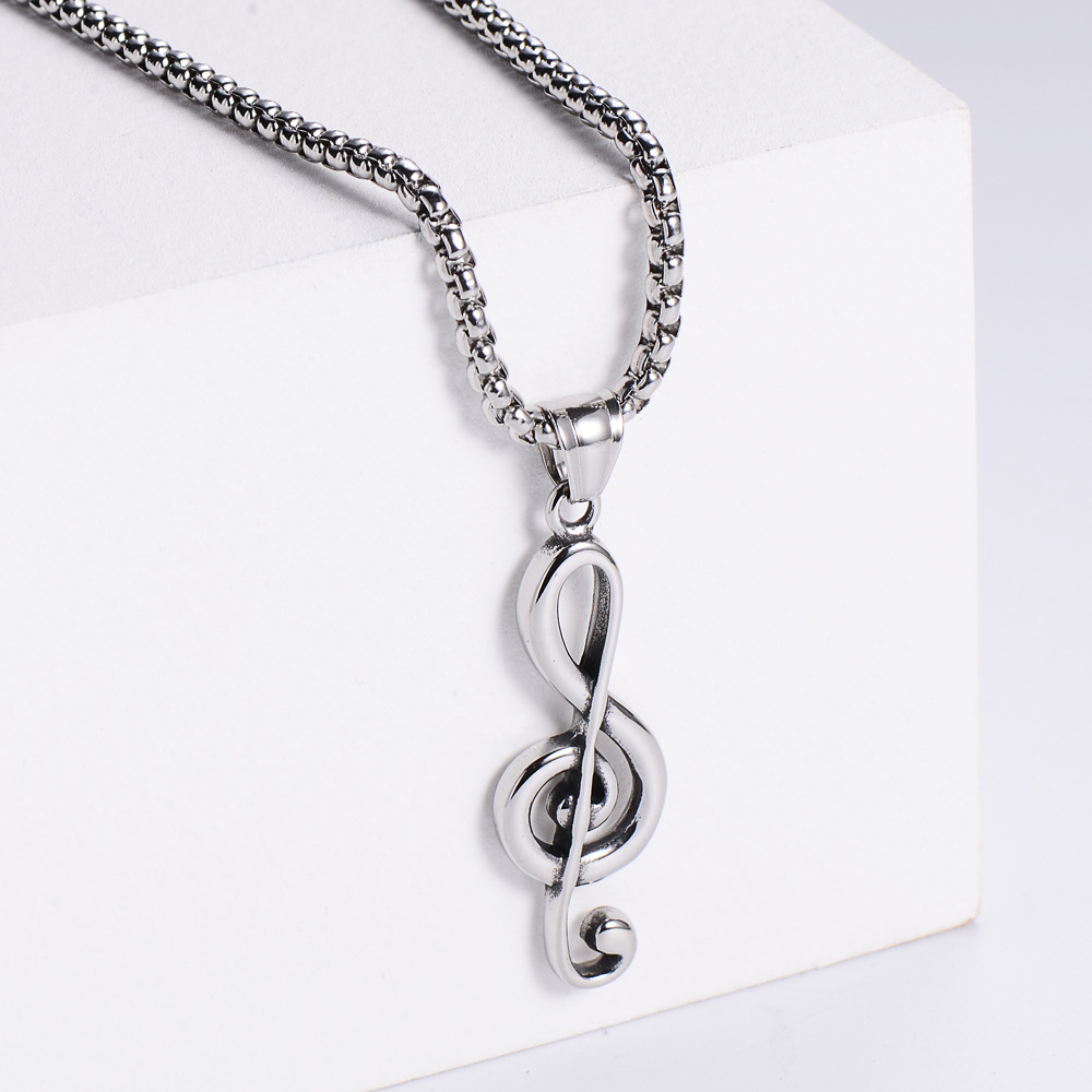 4:【Steel Color】with chain pendant