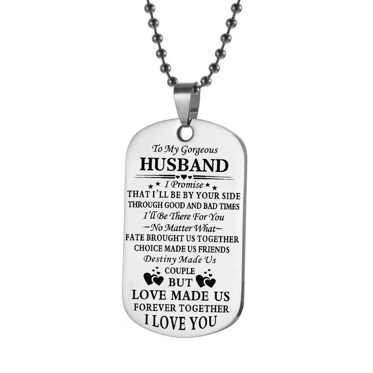 1:Silver Necklace HUSBAND