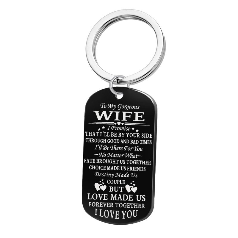 14:Black Keychain WIFE 28MM