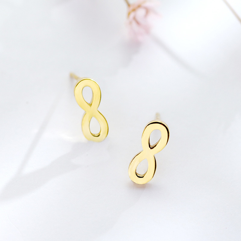 4:Gold Stud Earrings