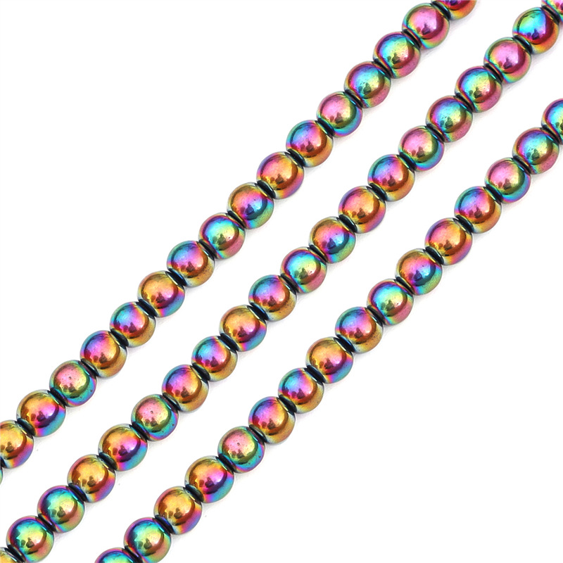 Electroplating rainbow color beads 3mm aperture ab