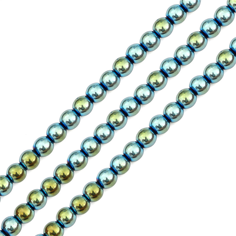 Electroplated light green beads